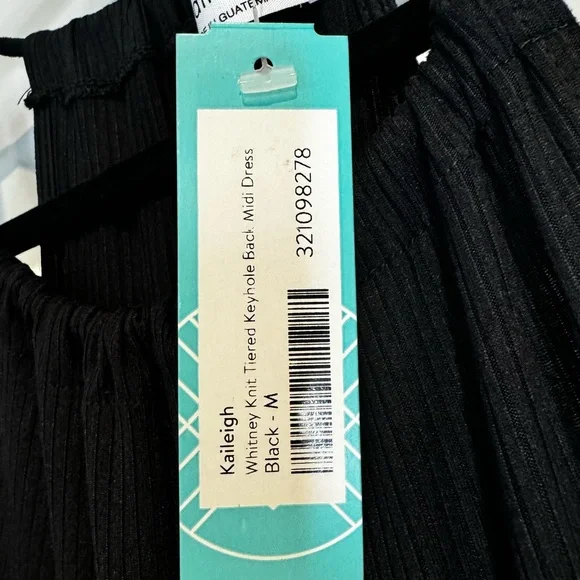 Black halter top, ribbed maxi dress - Picture 11 of 11